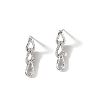 Surf Link Earring, Sterling Silver